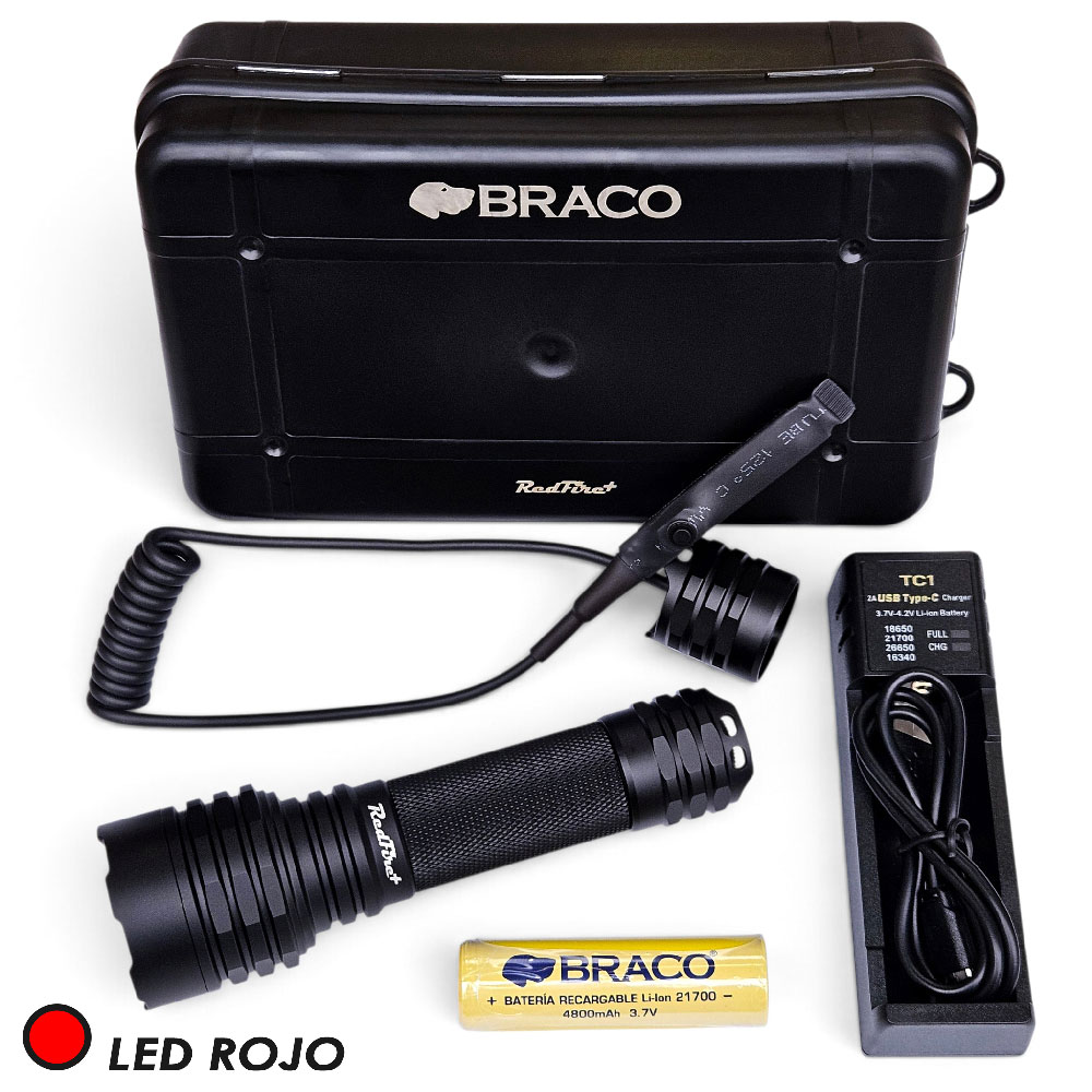 Braco_RedFire+_PACK_1000px Linterna Braco RedFire+ Plus PACK - Imagen 1