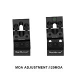 Monturas WH Ajustables 120MOA c/Nivel Negro 20mm - Imagen 2